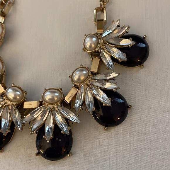 Estate jewelry rhinestone and pearl necklace - Picture 2 of 12